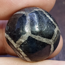 HIMALAYAN Indo Tibetan Central Asian incise agata perline decorate 20,9 mm - $78.15