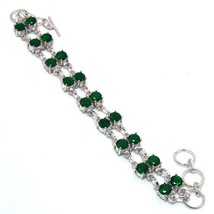 Chrome Diopside Round Gemstone Handmade Fashion Bracelet Jewelry 7-8&quot; SA 1809 - £11.18 GBP