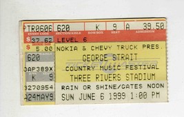 VINTAGE June 6 1999 George Strait Concert Ticket Pittsburgh PA Three Rivers - £7.74 GBP