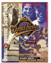 1995 World Series Official Souvenir Scorebook Atlanta Braves Cleveland Indians - £14.90 GBP