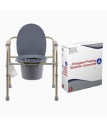 Dynarex Elongated Folding Bedside Commode 3-in-1 Portable Toilet, 350 lb... - $101.92 CAD