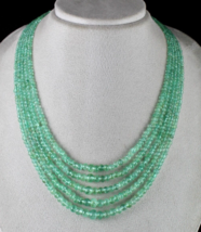 Antique Colombian Emerald Beads Round 5 L 353 Carats Gemstone Important Necklace - £4,555.48 GBP