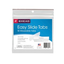 Smead Easy Slide Tab, 1/3-Cut, Clear, 18 Per Pack (64626) - $19.99
