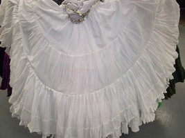 Snow White ATS Tribal Bellydance 25 Yard Gypsy Skirt - £78.09 GBP