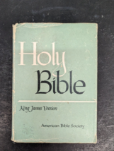 Vintage Holy Bible King James Version American Bible Society With Dust Jacket - $16.25