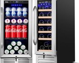 15&#39;&#39; Beverage Refrigerator And Beer Fridge And 12 Inch Wine Cooler Refri... - £1,187.20 GBP