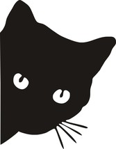 2PCS Creative Black Cat Face Pee Car Stickers Automotive Decal Window Decoration - £34.53 GBP