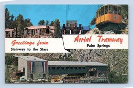 Dual View Banner Greetings Palm Springs Aerial Tramway CA Chrome Postcard N12 - £3.06 GBP