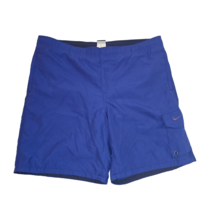 Nike Men&#39;s Medium Shorts Blue Swim Trunks Lined W/pockets RN#37966 - $16.88