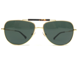 Brooks Brothers Gafas de Sol BB4036-S 117271 Oro Carey Aviadores Verde L... - $64.89