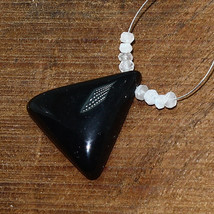 Onyx Smooth Triangle Rainbow Moonstone Beads Briolette Natural Loose Gemstone  - £5.16 GBP