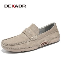 DEKABR Summer Men Casual Shoes  Brand Genuine Leather Men Loafers Moccasins Brea - £57.87 GBP