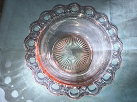 Pink Old Colony Depression Glass Vegetable Bowl Mint 9.5&quot; Plain - £12.50 GBP