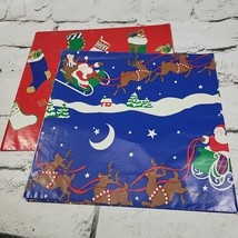 Vintage Christmas Gift Wrap Holiday Wrapping Craft Paper Lot Of 4 Prints  - £11.89 GBP