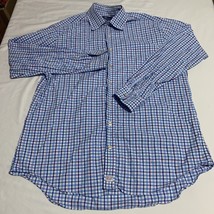 Vineyard Vines Shirt Mens Large Slim Fit Blue Plaid Long Sleeve Button Down - $16.81