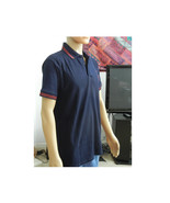  Navy Blue Cotton Polo Shirt for men   Short Sleeve Shirt with Collar - $332.43 MXN+