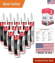 Pack of 12 - 10.1 fl. oz. Black Acrylic Asphalt Sealant for Driveway Repair - $85.99