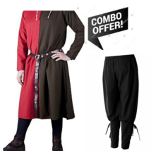 Medieval Tunica Celtic With Legging Full Sleeves Renaissance Shirt SCA LARP - £99.16 GBP+