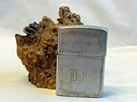 Vtg Personalized Zippo Lighter Smoking Camping Survival Accessory &quot;Dad&quot; - £23.66 GBP
