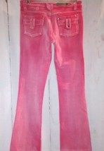 Girls Corduroy Jean Pants Size 28 Pink Pockets - £6.25 GBP