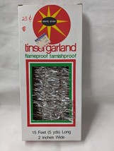 Vintage Tinsel Garland By Bright Star Flame Proof Tarnish Proof 15&#39; Long... - £7.93 GBP