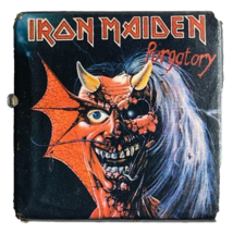 Iron Maiden Purgatory Eddie Satan Vintage Pinback Button Badge 1990 Heavy Metal - $19.23