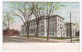 Central High School Springfield Massachusetts 1908 postcard - $5.45