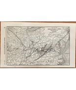 1923 Antique CHESAPEAKE &amp; OHIO Map Vintage RAILWAY Map - £7.44 GBP