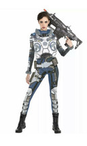 Party City Gears of War Kait Diaz Costume Adult Catsuit Armor Belt Small... - $24.99