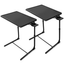 HUANUO Adjustable TV Trays - TV Tray Tables on Bed &amp; Sofa, Adjustable Laptop Tab - £131.93 GBP