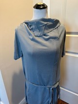 NWOT WHISTLES  dusty blue wool sweater tunic shirt sleeve SZ 4 L - £62.51 GBP