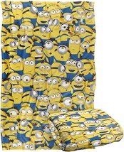 Minion Group Silky Touch Super Soft Throw Blanket, Minions, 36&quot; X 58&quot;. - £38.32 GBP