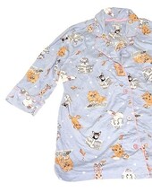 PJ Salvage Dog Pajama Top Sleep Shirt Blue Women S Frenchie Yorkie Chihuahua image 3