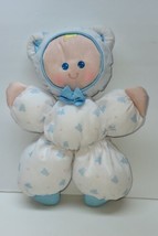 Fisher Price Slumber Babies Plush Doll White Blue Teddy Bears 1989 Vintage - $54.45