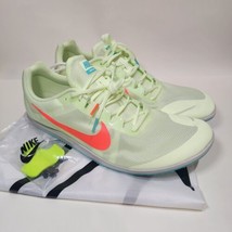 Nike Zoom Rival D 10 Track Spikes &amp; Bag Barely Volt Hyper Orange Size 14 New - £39.18 GBP