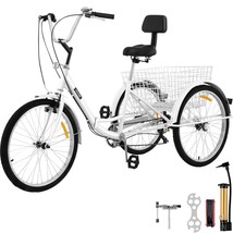 VEVOR Tricycle Adult 26&#39;&#39; Wheels Adult Tricycle 7-Speed 3 Wheel Bikes For Adults - £262.53 GBP