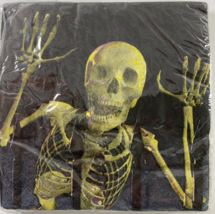 Eerie Estates Vintage Holiday Halloween Haunted Skeleton 20 pk Paper Napkins - £10.95 GBP