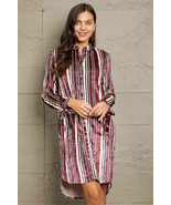 e.Luna Stripe Velvet Dress with Pockets - £36.21 GBP