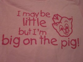 NWT PIGGLY WIGGLY &quot;I may be little but I&#39;m big on the pig&quot; Girls 12M Pink Tee - £7.08 GBP