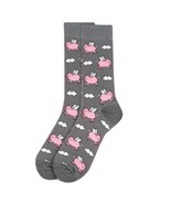 Men&#39;s Hipster Designer Pink Pigs Fly Take To The Sky Crew Dress Socks (G... - £15.58 GBP