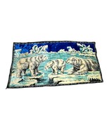 Antique velour / Velvet Polar Bear Tapestry wall hanging. Beleive From T... - $950.34 MXN