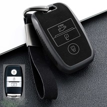 Leather TPU 3 Button Car Remote Key Cover Case Holder Keychain For  Optima Soren - £35.69 GBP