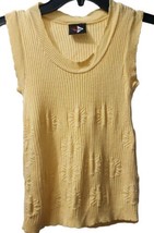 Vintage No Boundaries Lightweight Sleeveless Yellow Sweater No Size Tag ... - £12.39 GBP