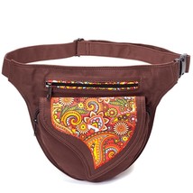 Bag for women canvas fabric fanny pack flower patchwork belt bag adjustable phone pouch thumb200