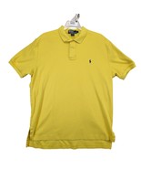 Vtg Polo by Ralph Lauren Men&#39;s L Polo Shirt Yellow Navy Pony Logo Short ... - $372.06 MXN
