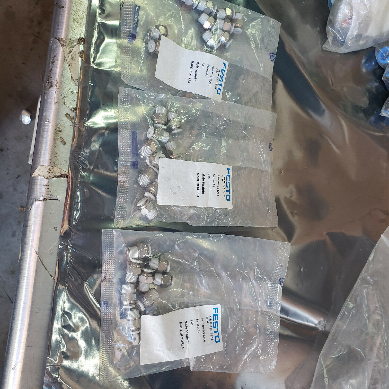(30 pcs) FESTO QS-H-1/8-5/32-U-M MALE STRAIGHT SERIES A4 728 NEW $79 - $76.98
