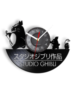 Totoro Vinyl Record Wall Clock for Bedroom Studio Ghibli Cartoon Home An... - £23.48 GBP