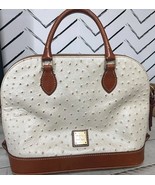 Dooney &amp; Bourke Beautiful White Ostrich Zip Satchel-NEW - $158.40