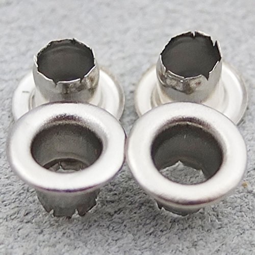 Bluemoona 1000 Pcs - Grommet Eyelets 3/16" 4mm Canvas Clothes Leather Self Backi