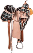 Turquois Embellished Western Horse Barrel Racing Cross Saddle With Tack ... - $6,462.95 MXN+